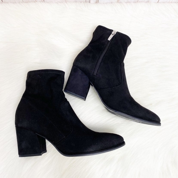 Marc Fisher Faux Suede Stretch Zip Boots - Picture 1 of 9